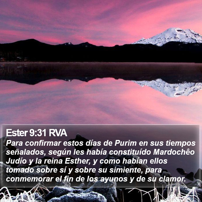 Ester 9:31 RVA Bible Study