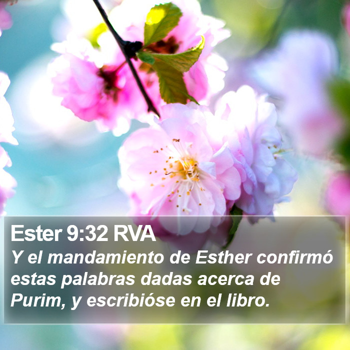 Ester 9:32 RVA Bible Study