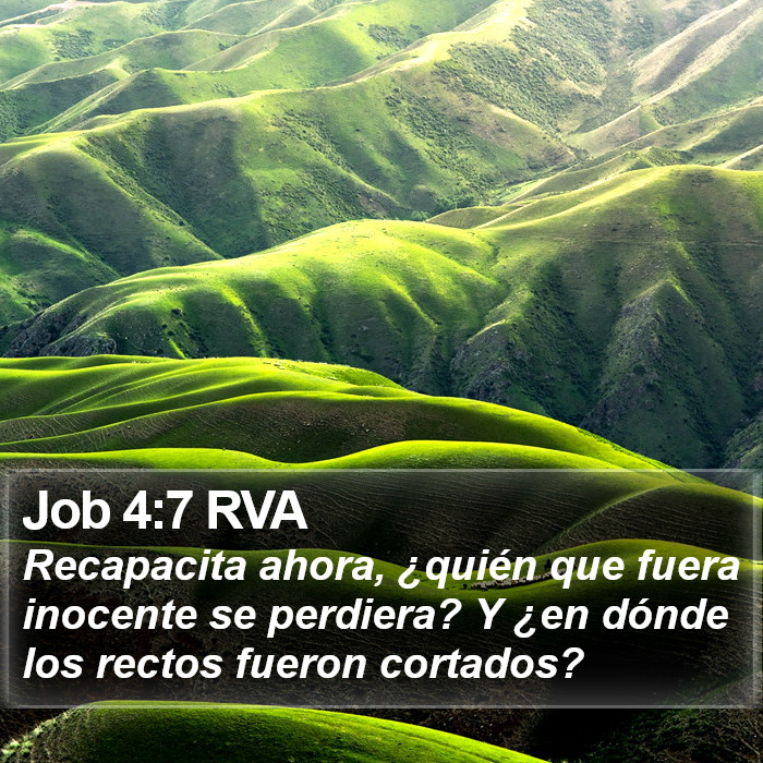 Job 4:7 RVA Bible Study