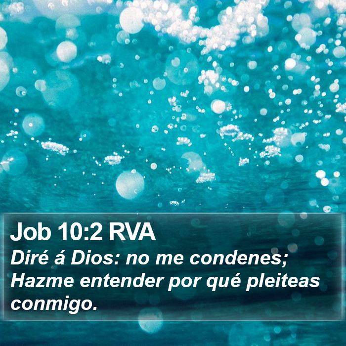 Job 10:2 RVA Bible Study