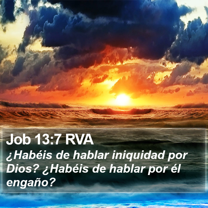 Job 13:7 RVA Bible Study