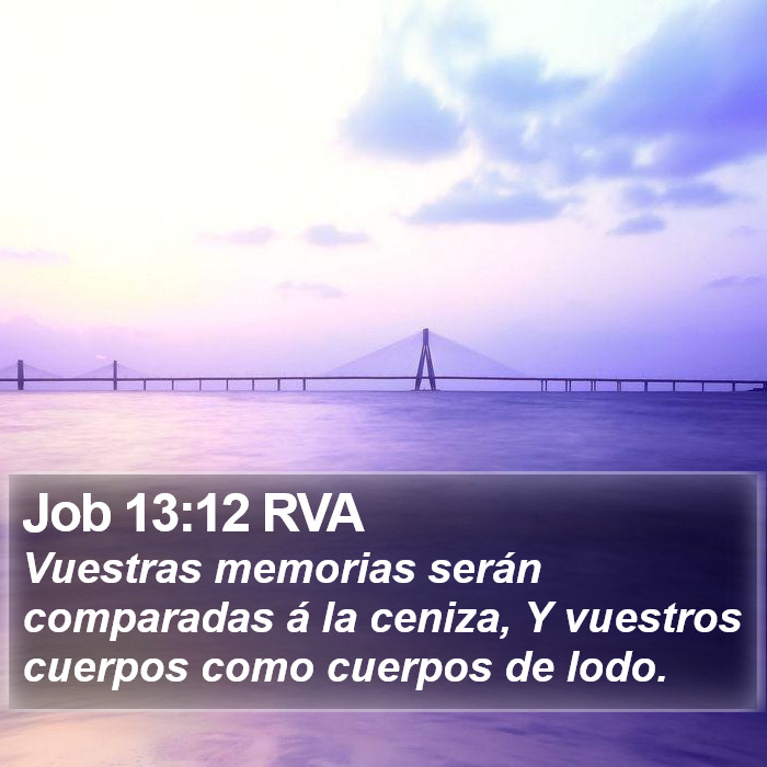 Job 13:12 RVA Bible Study