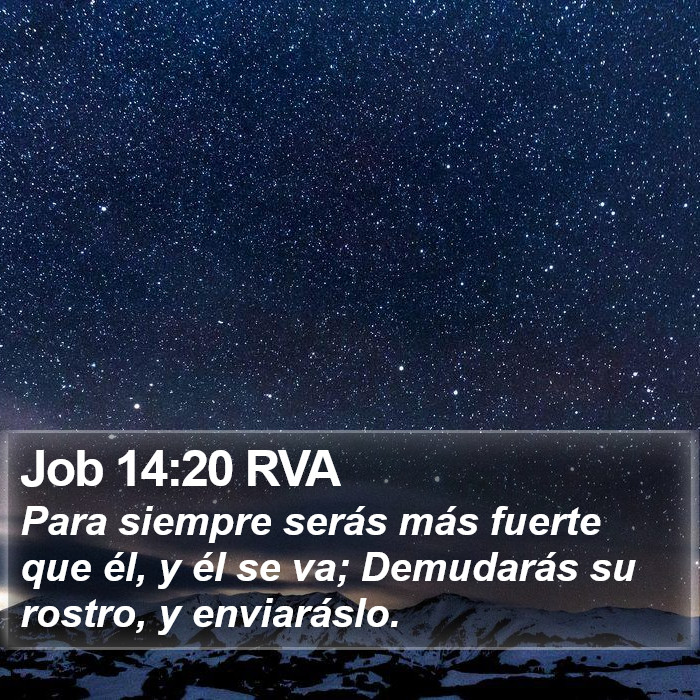 Job 14:20 RVA Bible Study