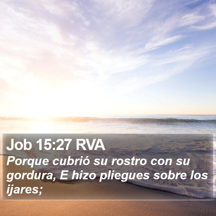 Job 15:27 RVA Bible Study