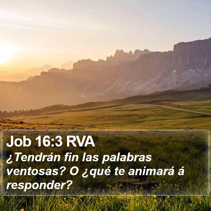 Job 16:3 RVA Bible Study