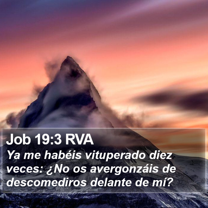 Job 19:3 RVA Bible Study