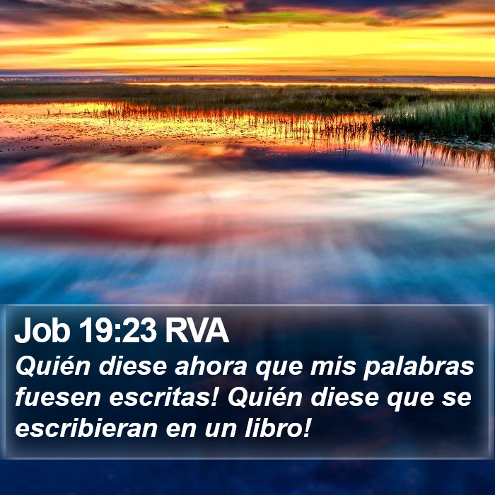 Job 19:23 RVA Bible Study