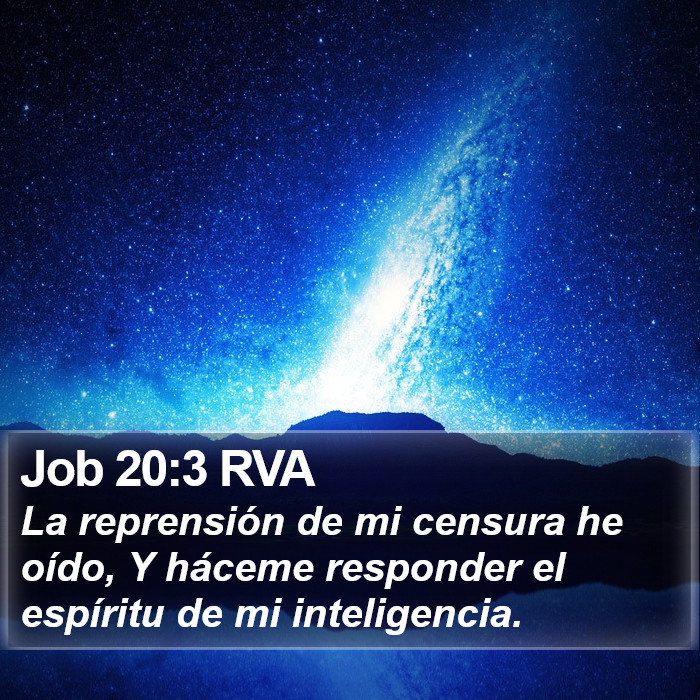 Job 20:3 RVA Bible Study