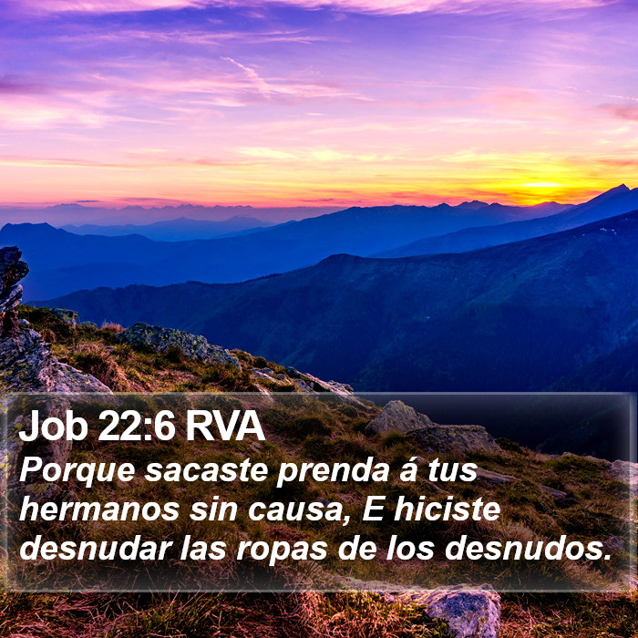 Job 22:6 RVA Bible Study