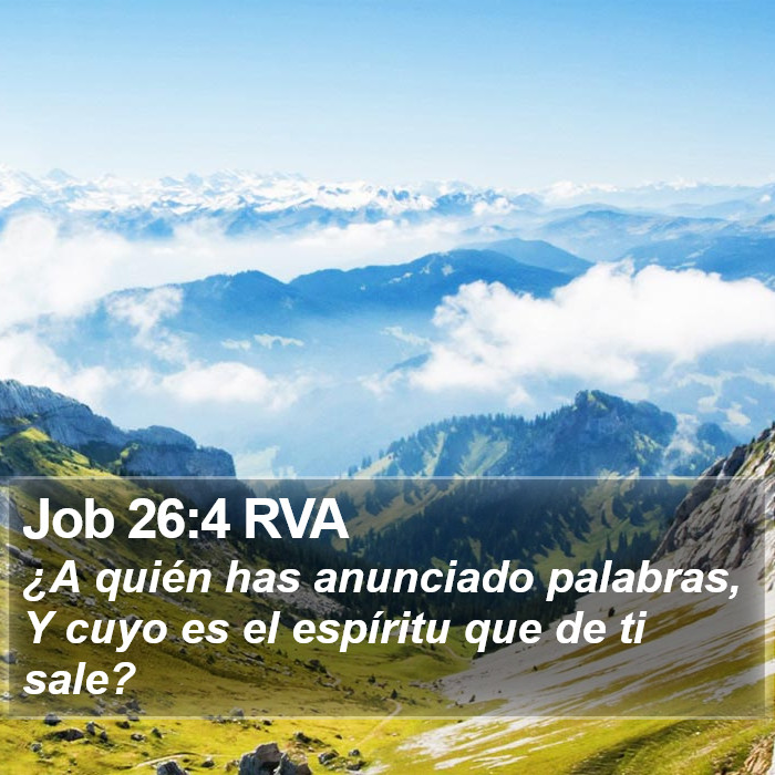 Job 26:4 RVA Bible Study