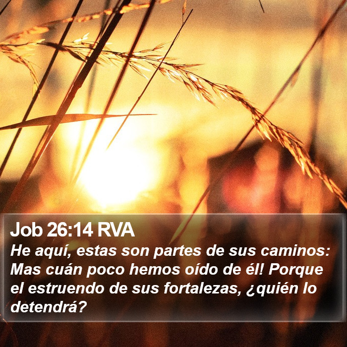 Job 26:14 RVA Bible Study