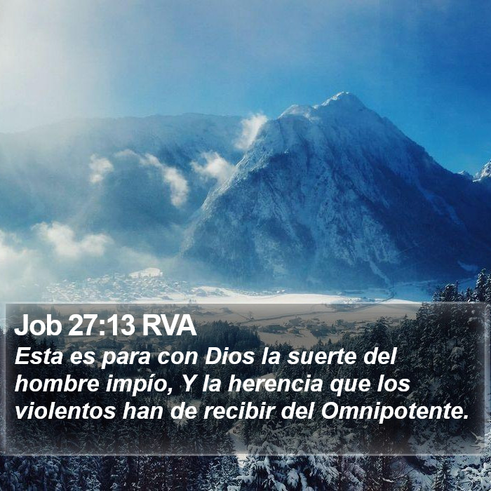 Job 27:13 RVA Bible Study