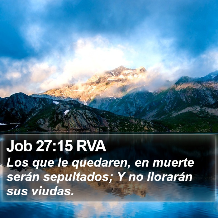 Job 27:15 RVA Bible Study