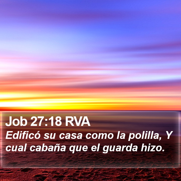 Job 27:18 RVA Bible Study