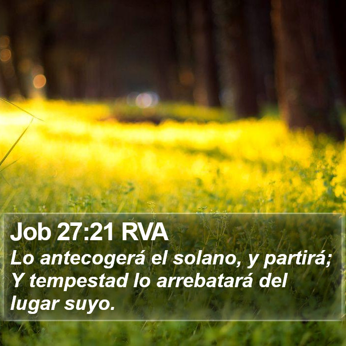 Job 27:21 RVA Bible Study