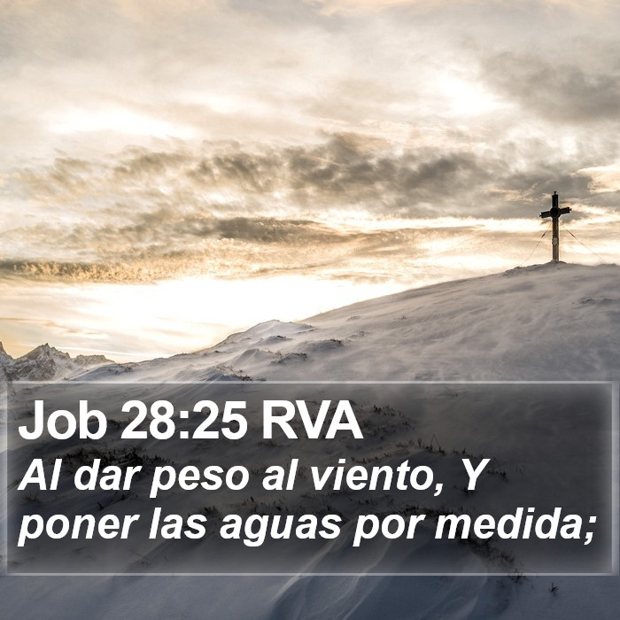 Job 28:25 RVA Bible Study