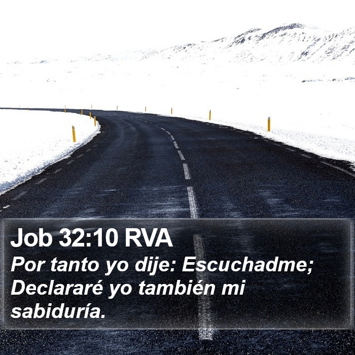 Job 32:10 RVA Bible Study