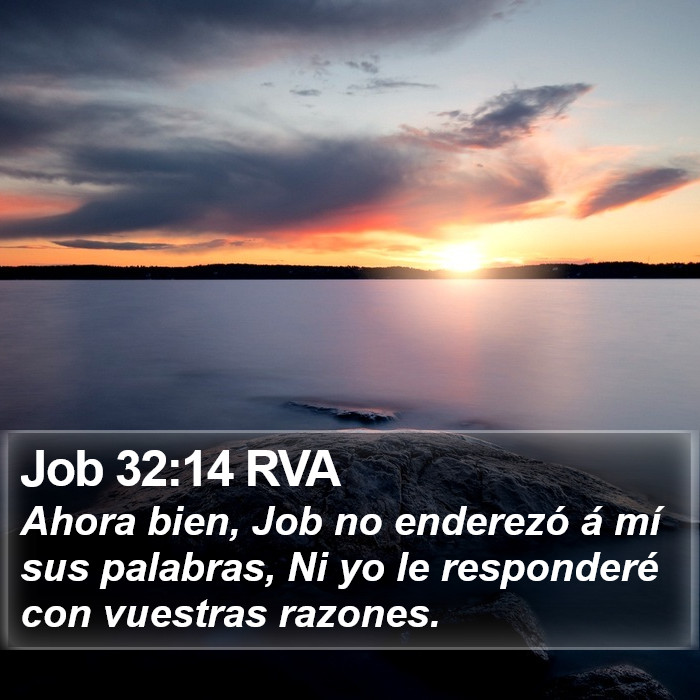 Job 32:14 RVA Bible Study