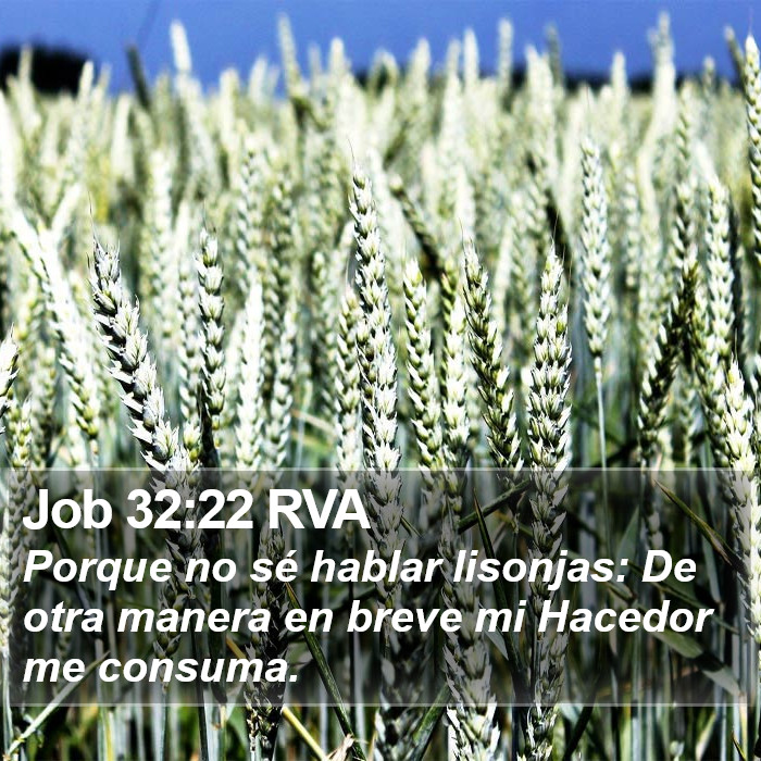 Job 32:22 RVA Bible Study