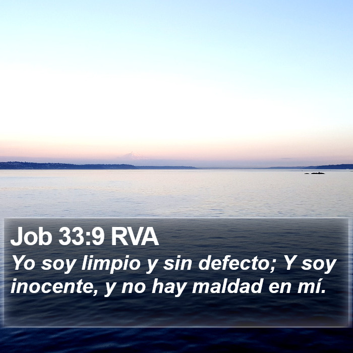 Job 33:9 RVA Bible Study