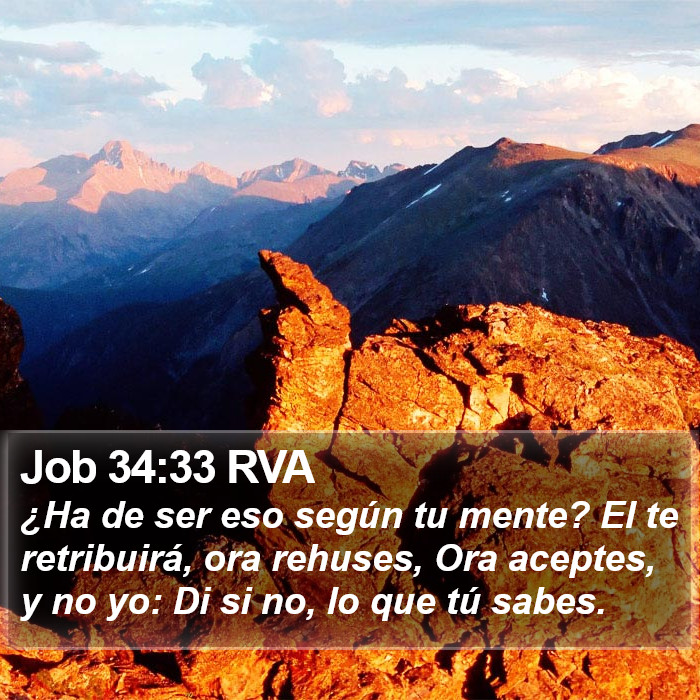 Job 34:33 RVA Bible Study