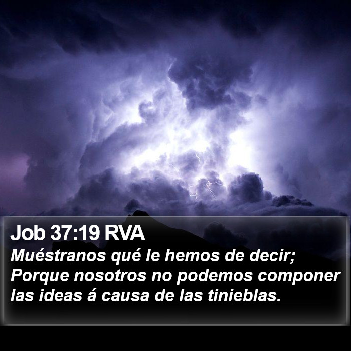 Job 37:19 RVA Bible Study