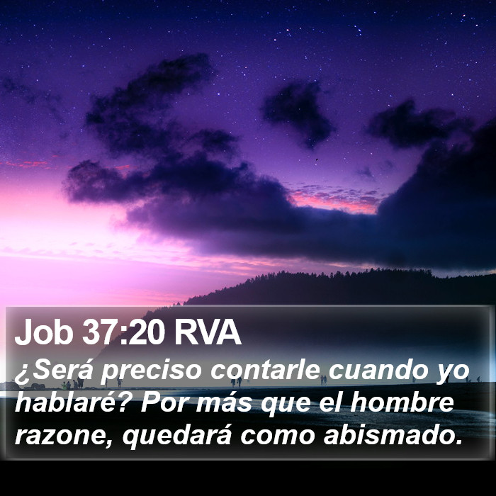 Job 37:20 RVA Bible Study