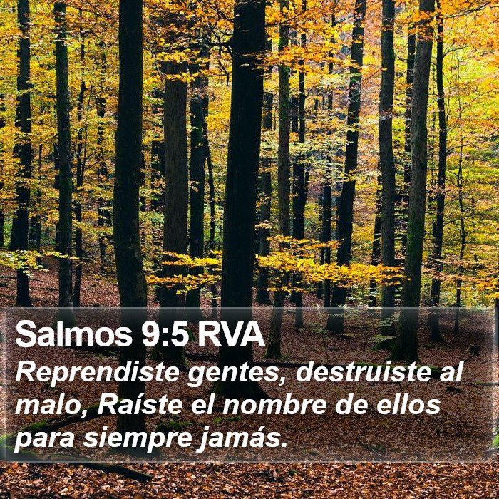 Salmos 9:5 RVA Bible Study
