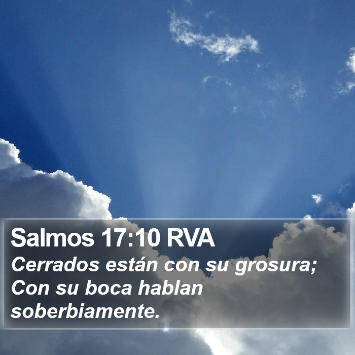 Salmos 17:10 RVA Bible Study