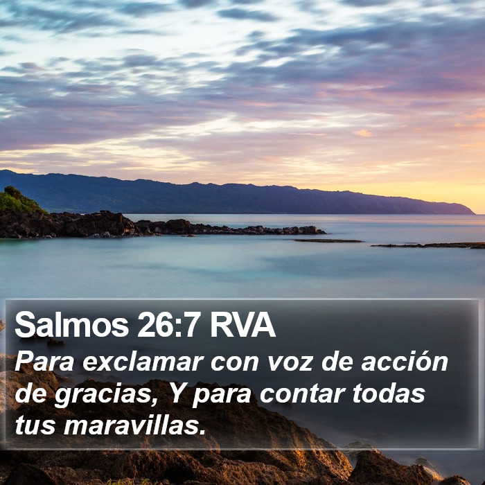 Salmos 26:7 RVA Bible Study