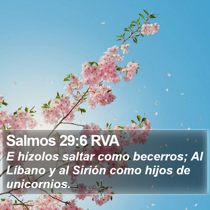 Salmos 29:6 RVA Bible Study