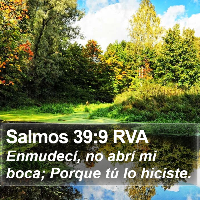 Salmos 39:9 RVA Bible Study