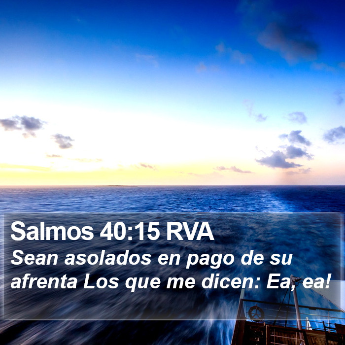 Salmos 40:15 RVA Bible Study