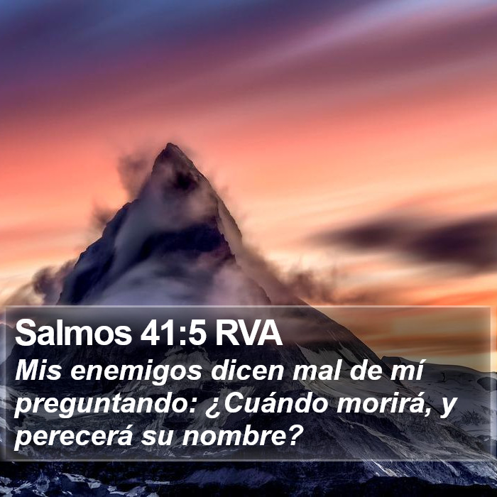 Salmos 41:5 RVA Bible Study