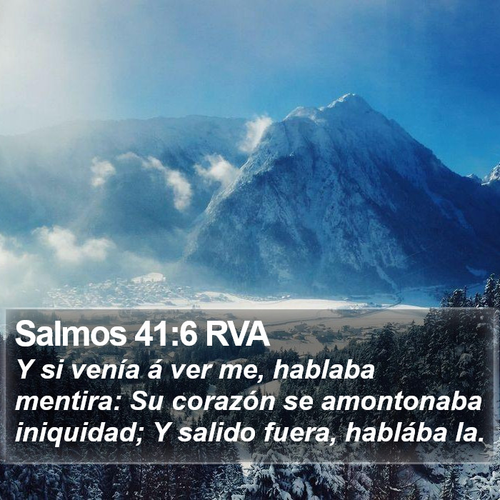 Salmos 41:6 RVA Bible Study