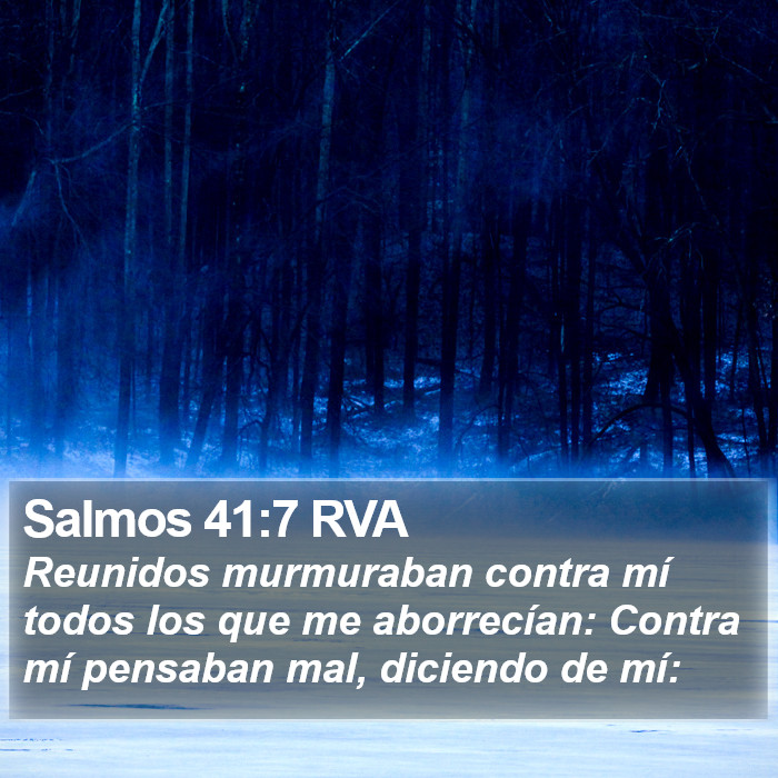 Salmos 41:7 RVA Bible Study