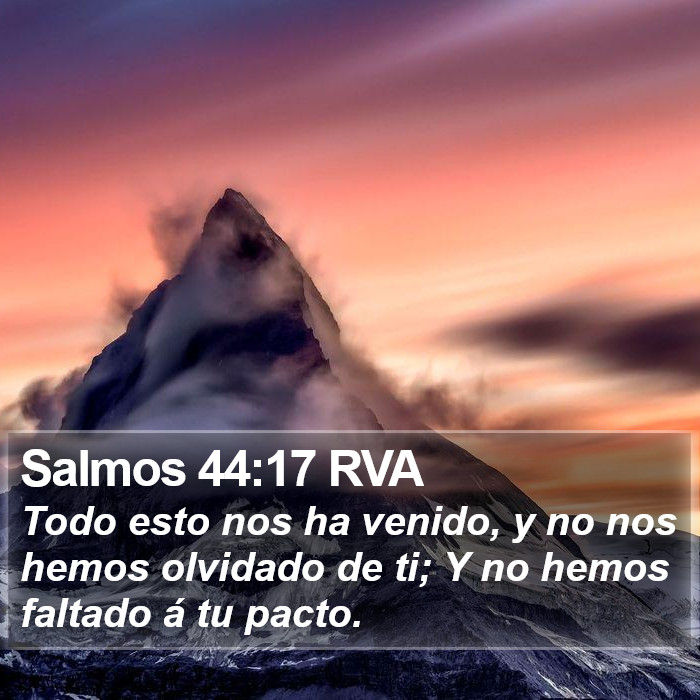 Salmos 44:17 RVA Bible Study