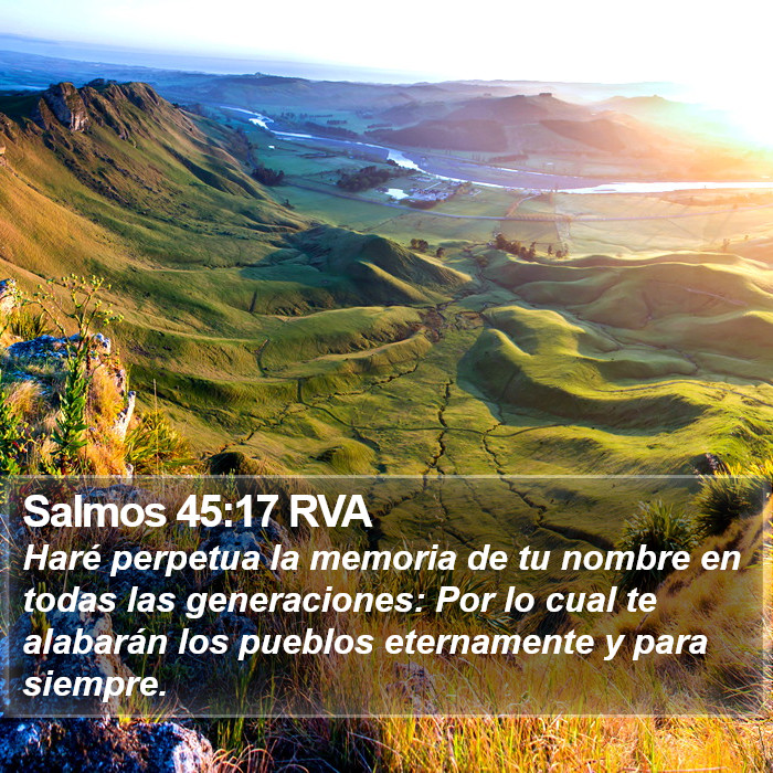 Salmos 45:17 RVA Bible Study