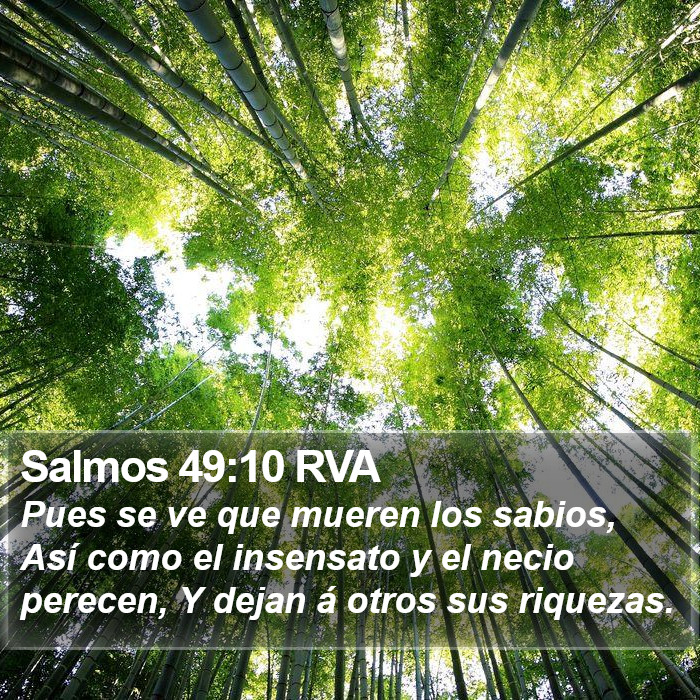 Salmos 49:10 RVA Bible Study