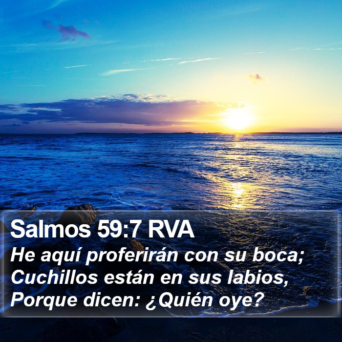 Salmos 59:7 RVA Bible Study