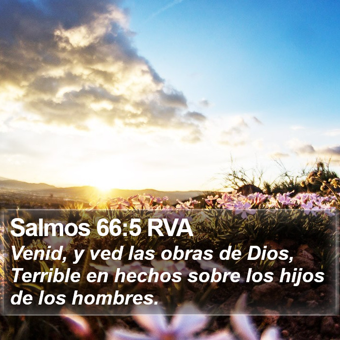 Salmos 66:5 RVA Bible Study