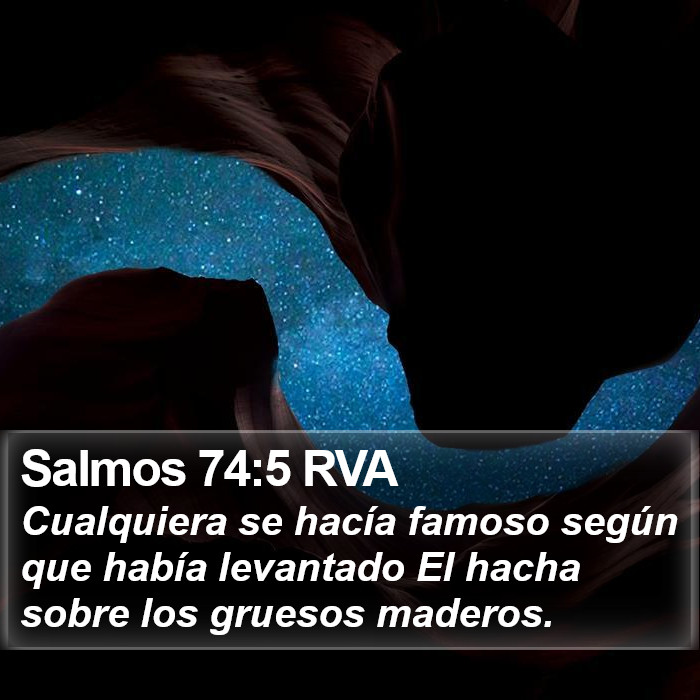 Salmos 74:5 RVA Bible Study