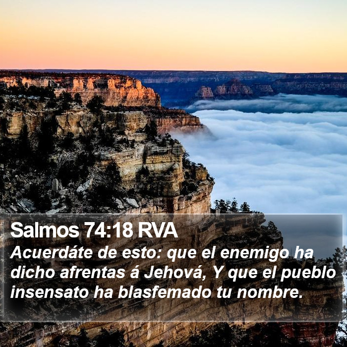 Salmos 74:18 RVA Bible Study