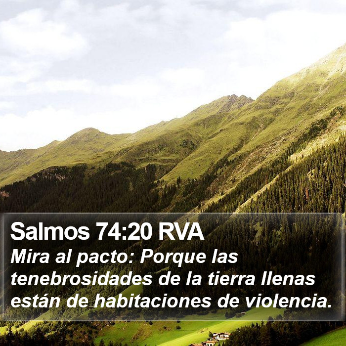 Salmos 74:20 RVA Bible Study