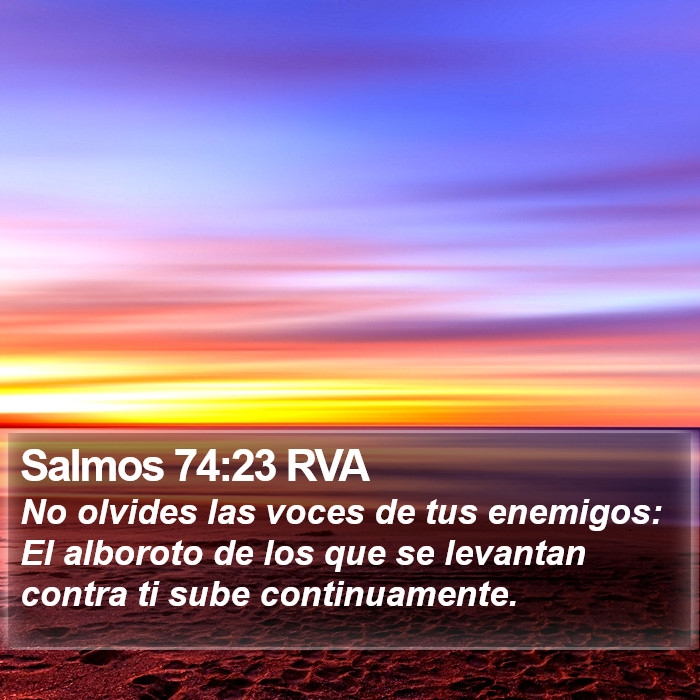 Salmos 74:23 RVA Bible Study