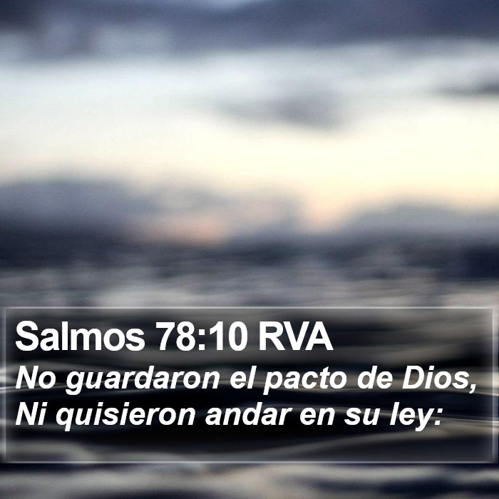 Salmos 78:10 RVA Bible Study