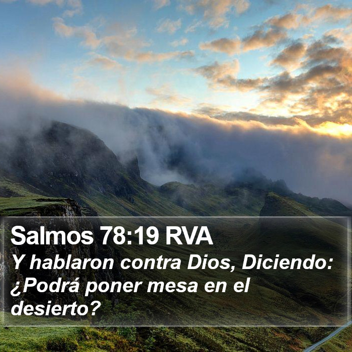 Salmos 78:19 RVA Bible Study