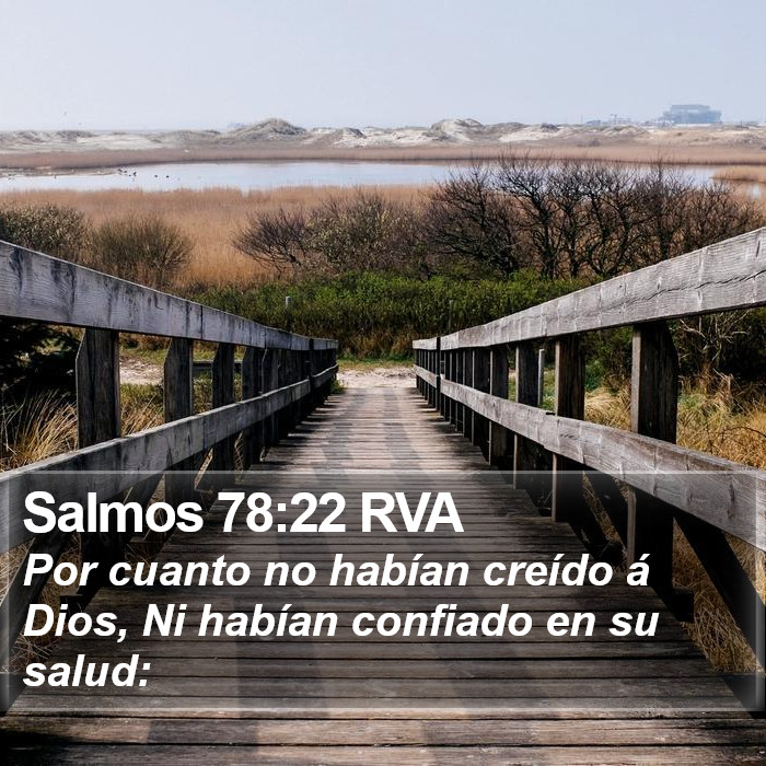 Salmos 78:22 RVA Bible Study