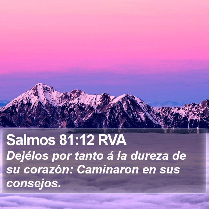 Salmos 81:12 RVA Bible Study