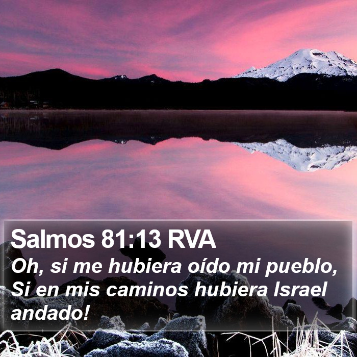 Salmos 81:13 RVA Bible Study